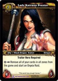 Lady Katrana Prestor - Servants of the Betrayer - WoW card