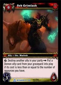 Sek Grimlash - Servants of the Betrayer - WoW card