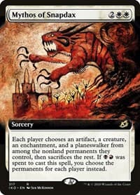 Mythos of Snapdax (Extended Art) - Ikoria: Lair of Behemoths - Magic: The Gathering card