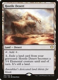 Hostile Desert - Commander 2020 - Magic: The Gathering card