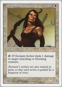 D'Avenant Archer - Fifth Edition - Magic: The Gathering card