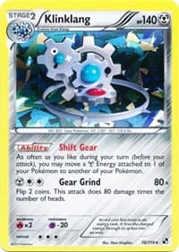 Klinklang - 76/114 (Cracked Ice Holo) - Blister Exclusives - Pokemon card