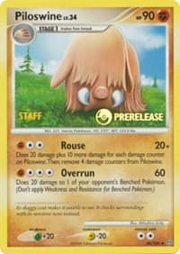 Piloswine - 46/100 (Prerelease) [Staff] - Nintendo Promos - Pokemon card