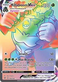 Rillaboom VMAX (Secret) - SWSH02: Rebel Clash - Pokemon card
