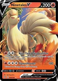 Ninetales V - SWSH02: Rebel Clash - Pokemon card