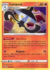 Lampent - SWSH02: Rebel Clash - Pokemon card