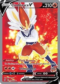 Cinderace V (Full Art) - SWSH02: Rebel Clash - Pokemon card