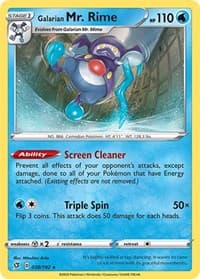 Galarian Mr. Rime - SWSH02: Rebel Clash - Pokemon card