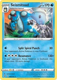 Seismitoad - SWSH02: Rebel Clash - Pokemon card