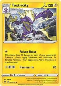 Toxtricity - SWSH02: Rebel Clash - Pokemon card