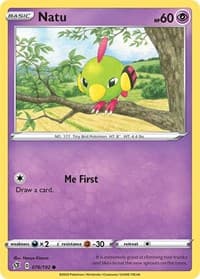 Natu - SWSH02: Rebel Clash - Pokemon card
