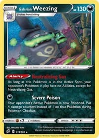 Galarian Weezing - SWSH02: Rebel Clash - Pokemon card
