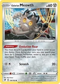 Galarian Meowth - SWSH02: Rebel Clash - Pokemon card