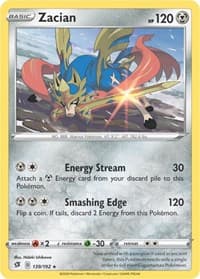 Zacian - 139/192 (Cracked Ice Holo) - Deck Exclusives - Pokemon card