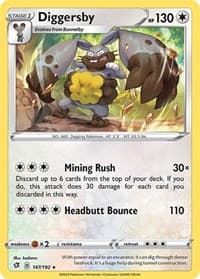 Diggersby - SWSH02: Rebel Clash - Pokemon card