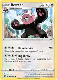 Bewear - SWSH02: Rebel Clash - Pokemon card