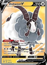 Dubwool V (Full Art) - SWSH02: Rebel Clash - Pokemon card