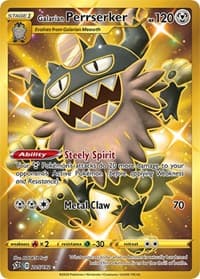 Galarian Perrserker (Secret) - SWSH02: Rebel Clash - Pokemon card