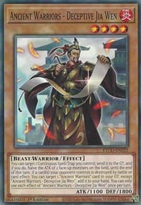 Ancient Warriors - Deceptive Jia Wen - Eternity Code - YuGiOh card