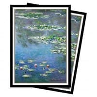 Fine Art Standard Deck Protector sleeves - Water Lilies (65-Pack) - Ultra Pro Card Sleeves - Card Sleeves card