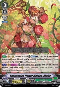 Ranunculus Flower Maiden, Ahsha - V-TD12: Ahsha - Cardfight Vanguard card