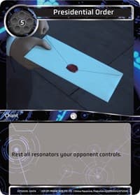 Presidential Order - Ghost in the Shell SAC_2045 - Force of Will card