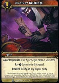 Sunfury Briefings - Servants of the Betrayer - WoW card