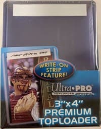 3" x 4" Super Clear Premium Toploader w/Write-On Strip (25-Count) - Ultra Pro Toploaders - Collectible Storage card
