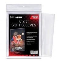 Ultra PRO 5" x 7" Soft Sleeves (100-Pack) - Ultra Pro Card Sleeves - Card Sleeves card