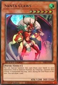 Santa Claws - Speed Duel Decks: Twisted Nightmares - YuGiOh card