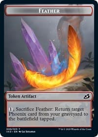 Feather // Human Soldier (005) Double-Sided Token - Ikoria: Lair of Behemoths - Magic: The Gathering card