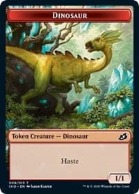 Dinosaur // Human Soldier (004) Double-Sided Token - Ikoria: Lair of Behemoths - Magic: The Gathering card