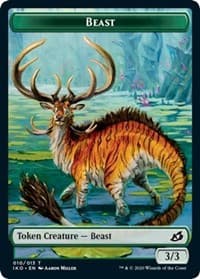 Beast // Human Soldier (005) Double-Sided Token - Ikoria: Lair of Behemoths - Magic: The Gathering card
