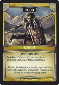 Knight Token (2000 Power with Guardian) - Betrayal - Argent Saga TCG card