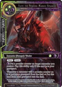 Faust, the Promising Warrior (Stranger) (Full Art) - Alice Origin III - Force of Will card