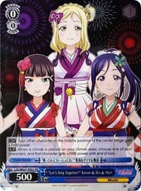 "Let's Sing Together!" Kanan & Dia & Mari - Love Live! Sunshine!! Extra Booster - Weiss Schwarz card