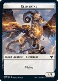 Elemental (003) // Soldier Double-Sided Token - Commander 2020 - Magic: The Gathering card