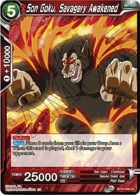 Son Goku, Savagery Awakened - Rise of the Unison Warrior - Dragon Ball Super: Masters card