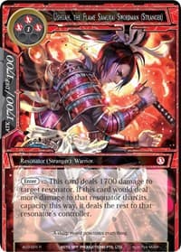 Ushuah, the Flame Samurai Swordman (Stranger) - Alice Origin III - Force of Will card