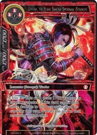 Ushuah, the Flame Samurai Swordman (Stranger) (Full Art) - Alice Origin III - Force of Will card
