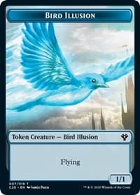 Bird Illusion // Beast (011) Double-Sided Token - Commander 2020 - Magic: The Gathering card
