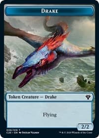 Drake // Goblin Warrior Double-Sided Token - Commander 2020 - Magic: The Gathering card