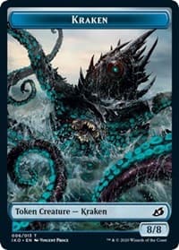 Kraken // Elemental (010) Double-Sided Token - Commander 2020 - Magic: The Gathering card