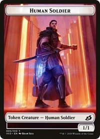 Human Soldier (005) // Drake Double-Sided Token - Commander 2020 - Magic: The Gathering card