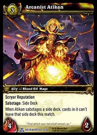 Arcanist Atikan - Servants of the Betrayer - WoW card