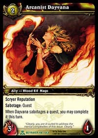 Arcanist Dayvana - Servants of the Betrayer - WoW card