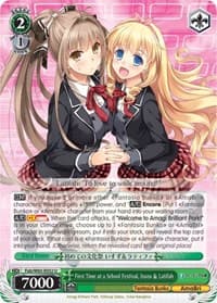 First Time at a School Festival, Isuzu & Latifah - Fujimi Fantasia Bunko - Weiss Schwarz card