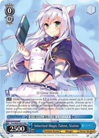 Inherited Magic Talent, Sistine - Fujimi Fantasia Bunko - Weiss Schwarz card