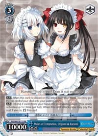Maids of Temptation, Origami & Kurumi - Fujimi Fantasia Bunko - Weiss Schwarz card