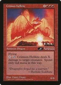 Crimson Hellkite (2nd place) (Arena League) - Oversize Cards - Magic: The Gathering card